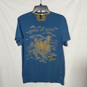 Burning City Festival Graphic Tee - Blue